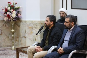 دیدار دبیرکل نهاد کتابخانه های عمومی کشور با آیت الله سید محمد سعیدی گلپایگانی تولیت حرم فاطمه معصومه (س)