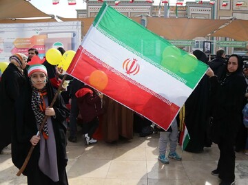 غرفه اداره کل کتابخانه های عمومی استان قم راهپیمایی 22 بهمن