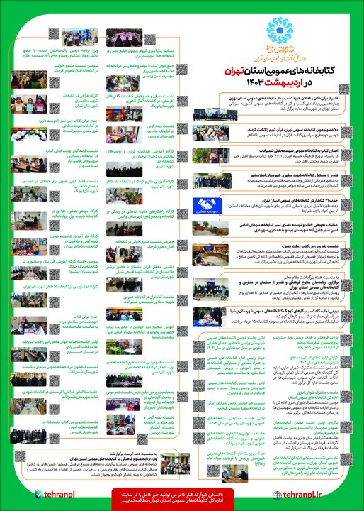 از برگزاری چهاردهمین رویداد کسبوکار در کتابخانهها تا طرح کتابت قرآن ویژه اعضای نوجوان