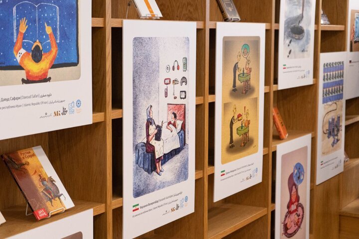نمایشگاه آثار دوسالانه بینالمللی کارتون کتاب در کتابخانه ملی تاتارستان افتتاح شد