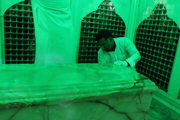 آیین غبارروبی آستان مقدس امامزاده یحیی بن زید(ع) میامی مشهد با حضور سرپرست اداره کل کتابخانه های عمومی خراسان رضوی
