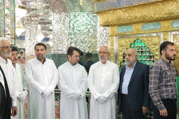 آیین غبارروبی آستان مقدس امامزاده یحیی بن زید(ع) میامی مشهد با حضور سرپرست اداره کل کتابخانه های عمومی خراسان رضوی