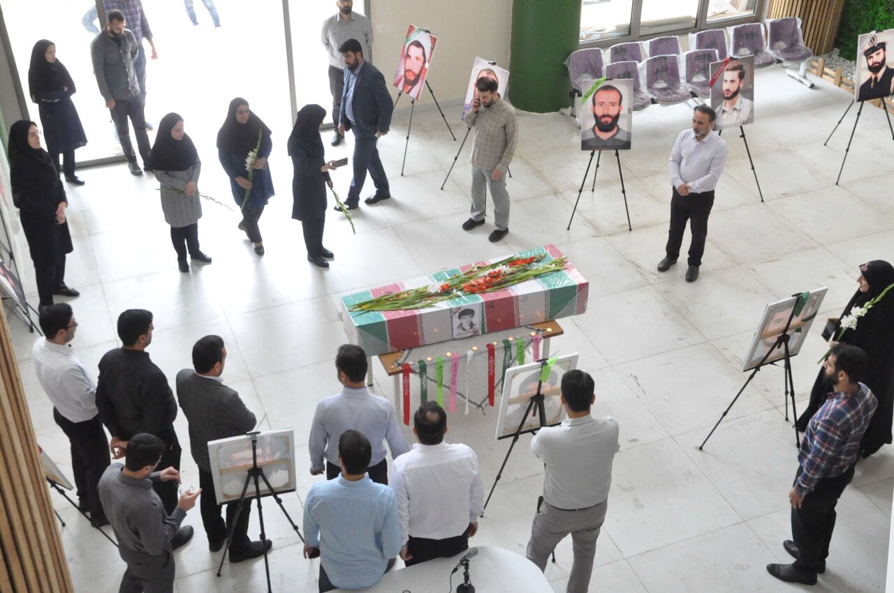 استقبال از پیکر شهید یعقوب دولتی در پروژه کتابخانه مرکزی رشت