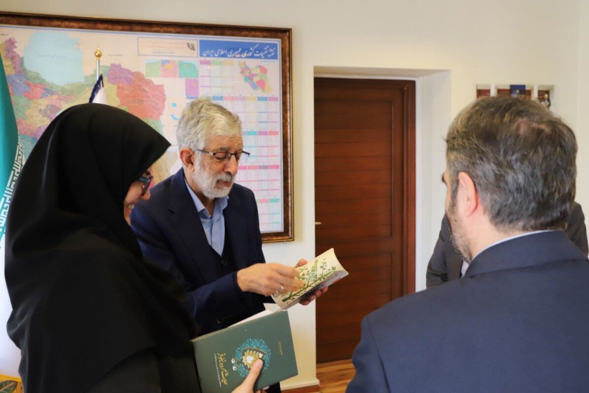 دیدار و گفتگوی دبیرکل نهاد کتابخانههای عمومی کشور با غلامعلی حداد عادل