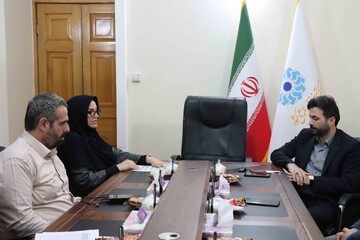 دیدار مهدی فلاح نماینده رشت در مجلس شورای اسلامی با آزاده نظر بلند دبیرکل نهاد
