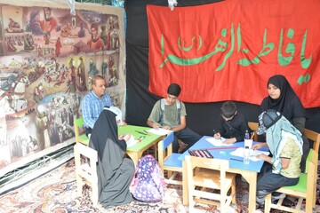 روز اول فعالیت موکب اداره‌کل کتابخانه‌های عمومی کرمانشاه در مرز خسروی