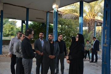 بازدید دبیرکل نهاد از کتابخانه زلزله زده علامه دهخدا قصرشیرین