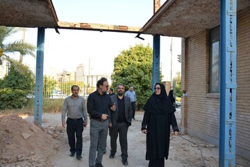 بازدید دبیرکل نهاد از کتابخانه زلزله زده علامه دهخدا قصرشیرین