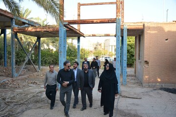 بازدید دبیرکل نهاد از کتابخانه زلزله زده علامه دهخدا قصرشیرین