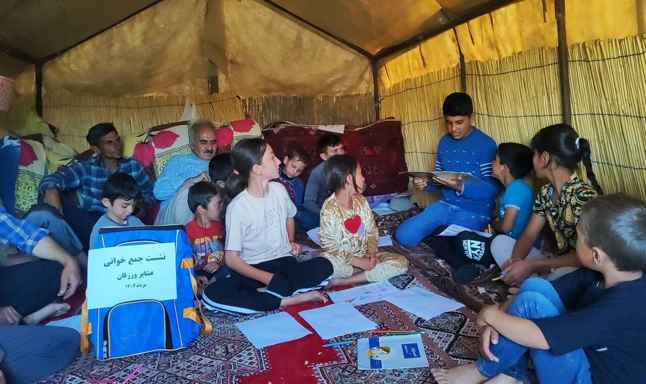 اجرای برنامههای متنوع فرهنگی با محوریت کتابخوانی در ییلاقات عشایری ورزقان