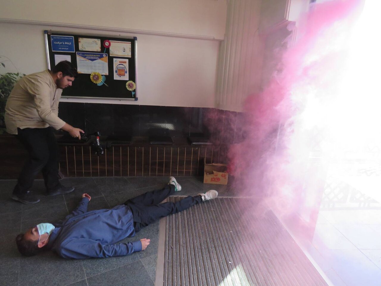 مانور پدافند غیرعامل در کتابخانه مرکزی خرم‌آباد برگزار شد