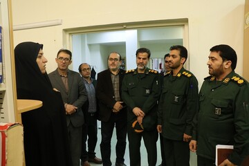 بازدید فرماندهان سپاه حضرت عباس (ع) از کتابخانه مرکزی اردبیل