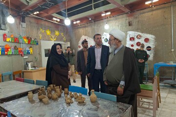 بازدید مسئول دفتر نمایندگی ولی فقیه در سپاه امیرالمومنین(ع) استان ایلام از کتابخانه مرکزی