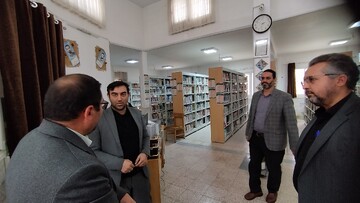 بازدید از کتابخانه ایت الله خامنه ای جعفریه قم