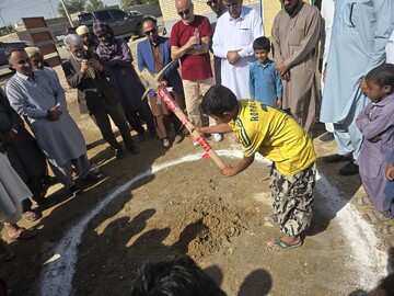 کلنگ زنی کتابخانه کمب چابهار