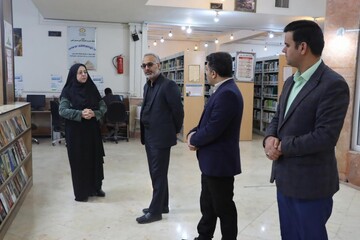 بازدید مدیرکل کتایخانه‌های عمومی استان از کتابخانه‌های امام علی(ع) و فرخی یزدی