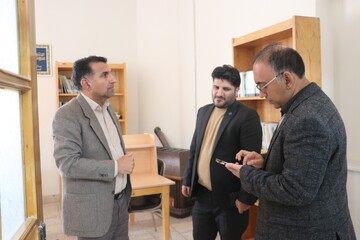 بازدید سرپرست اداره کل کتابخانه های عمومی استان از کتابخانه عمومی استاد صاحبکار