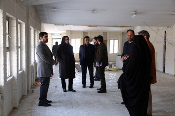 بازدید دبیرکل با همراهی محمد خلج؛ دستیار دبیرکل، معاونین و جمعی از مدیران نهاد از کتابخانه در حال بازسازی شهید دستغیب