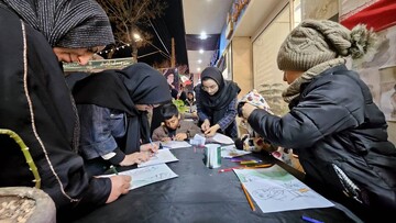 برپایی موکب امام شهید کتابخانه عمومی سهروردی در همدلی با ملت قهرمان ایران