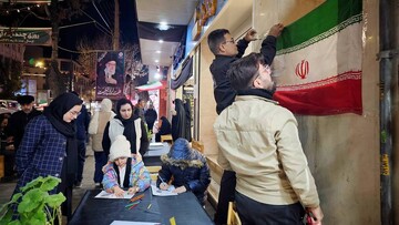 برپایی موکب امام شهید کتابخانه عمومی سهروردی در همدلی با ملت قهرمان ایران