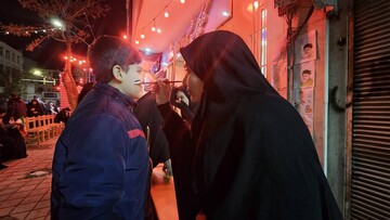 برپایی موکب امام شهید کتابخانه عمومی سهروردی در همدلی با ملت قهرمان ایران