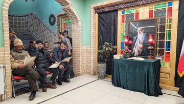 برپایی موکب امام شهید کتابخانه عمومی سهروردی در همدلی با ملت قهرمان ایران