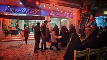 برپایی موکب امام شهید کتابخانه عمومی سهروردی در همدلی با ملت قهرمان ایران