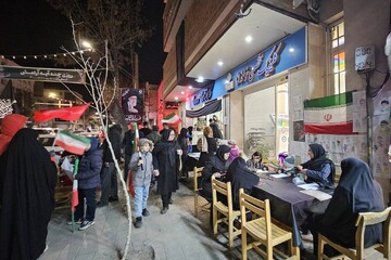 برپایی موکب امام شهید کتابخانه عمومی سهروردی در همدلی با ملت قهرمان ایران