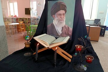 سیاه پوشی کتابخانه‌های استان بوشهر در سوگ رهبر شهید
