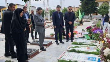 غبار روبی مزار شهدای مازندران