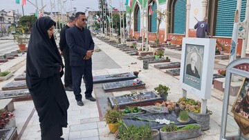 غبار روبی مزار شهدای مازندران