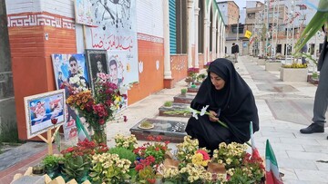 عطر افشانی مزار شهدای مازندران