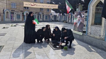 عطر افشانی مزار شهدای مازندران