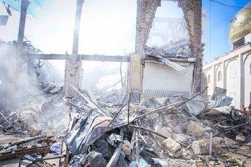 کتابخانه سیدالشهدا(ع) حسینیه اعظم زنجان تخریب شد