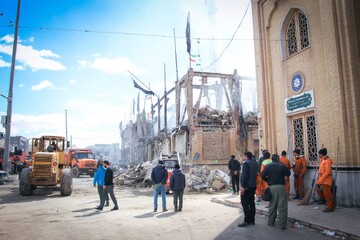 کتابخانه سیدالشهدا(ع) حسینیه اعظم زنجان تخریب شد