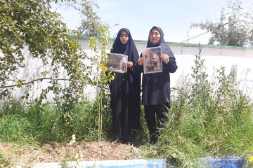 غرس نهال‌های مثمر در کتابخانه‌های عمومی استان بوشهر