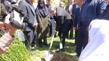 غرس نهال در پویش سراسری «باغ امین» با حضور استاندار لرستان در کتابخانه ی حضرت مهدی (عج) خرم آباد