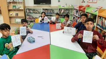 برنامه نقاشی و رنگ آمیزی در کتابخانه خوارزمی پاکدشت