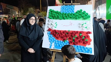قاب های ماندگار با نقشه ایران عزیز از حضور مردم در سنگر فرهنگی اداره کل کتابخانه های لرستان در شب های همدلی و اتحاد