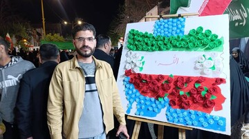 قاب های ماندگار با نقشه ایران عزیز از حضور مردم در سنگر فرهنگی اداره کل کتابخانه های لرستان در شب های همدلی و اتحاد
