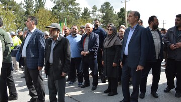 حضور مدیرکل و کارکنان کتابخانه‌های عمومی استان کرمانشاه در رزمایش سراسری«جانفدا برای ایران امام رضایی»