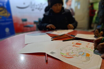زمزمه قدسیان در غرفه کتابخانه ایران استان ایلام