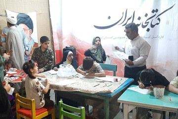 غرفه فرهنگی کتابخانه ایران در شب و روز عید غدیر