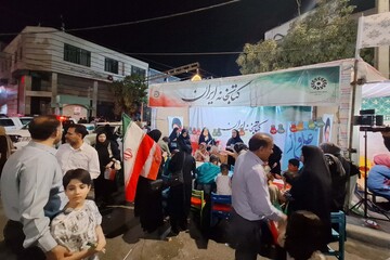 غرفه فرهنگی کتابخانه ایران در شب و روز عید غدیر