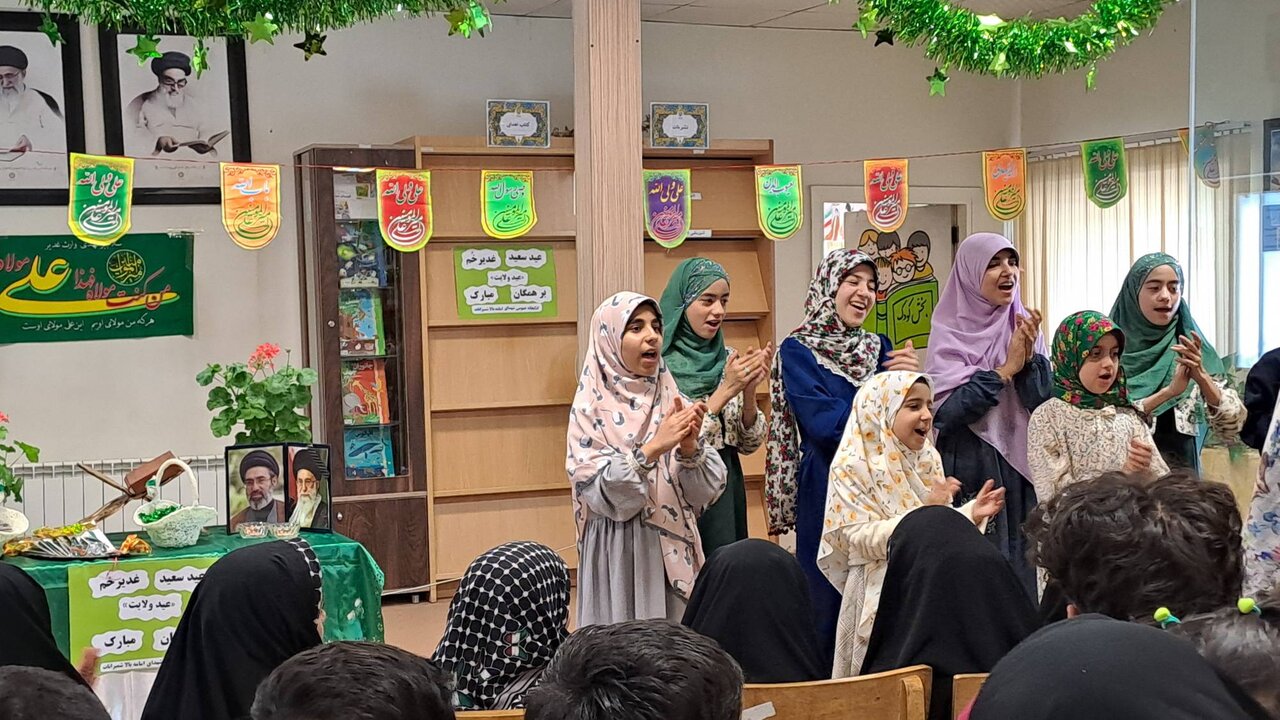 مراسم جشن معنوی غدیر در کتابخانه شهدای امامه بالا شهرستان شمیرانات
