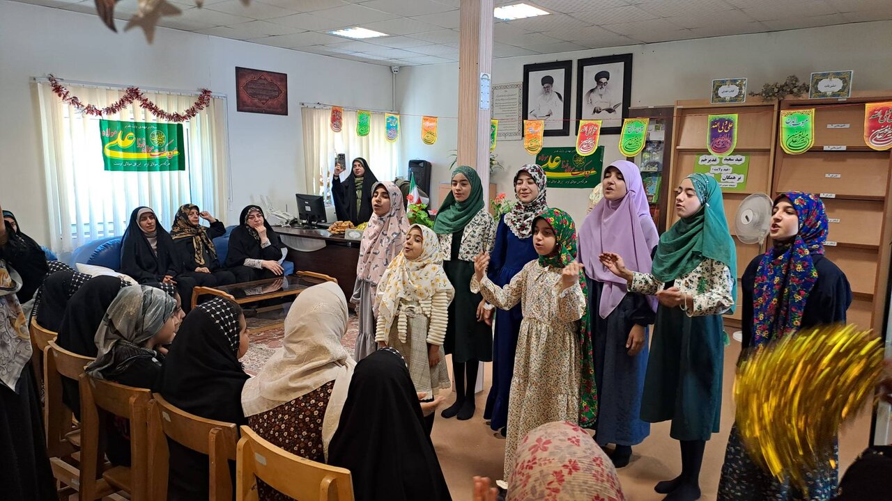 مراسم جشن معنوی غدیر در کتابخانه شهدای امامه بالا شهرستان شمیرانات