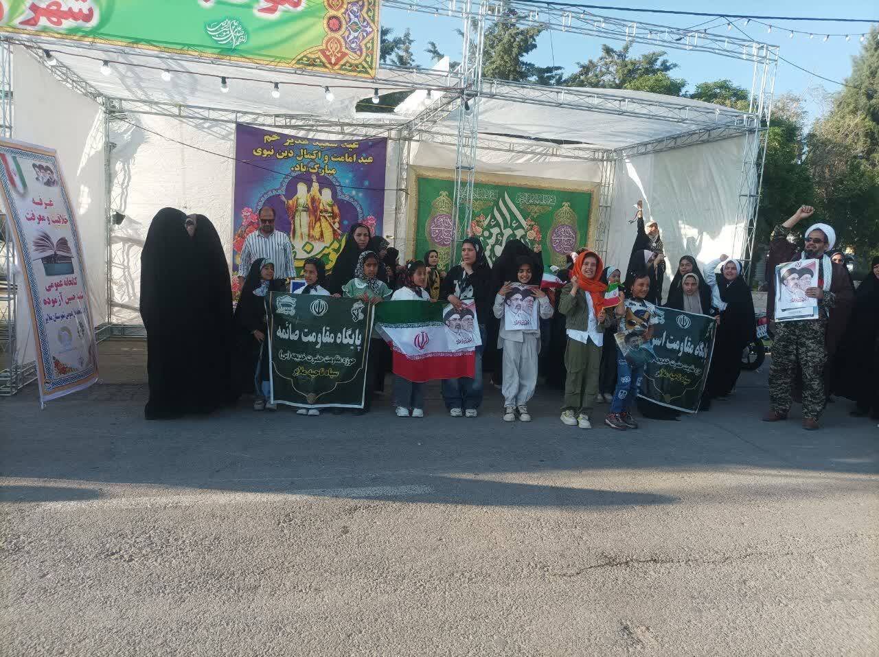 موکب فرهنگی کتابخانه شهید آزموده زنگنه میزبان شهروندان در عید غدیر شد
