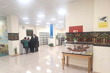 کتابخانه‌های عمومی استان بوشهر همزمان با محرم سیاه‌پوش شدند