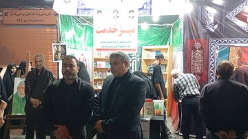 میز خدمت و برنامه‌های فرهنگی کتابخانه‌های عمومی پلدختر در تجمعات شبانه مردمی محرم