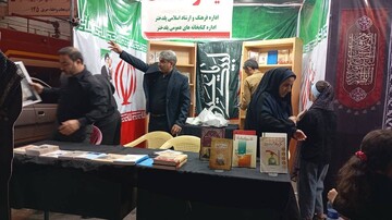 میز خدمت و برنامه‌های فرهنگی کتابخانه‌های عمومی پلدختر در تجمعات شبانه مردمی محرم